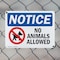 Signmission No Animals Allowed, 14 in W x Rectangle, Plastic OS-2PACK-NS-P-1014-L-16010 - alternate 8